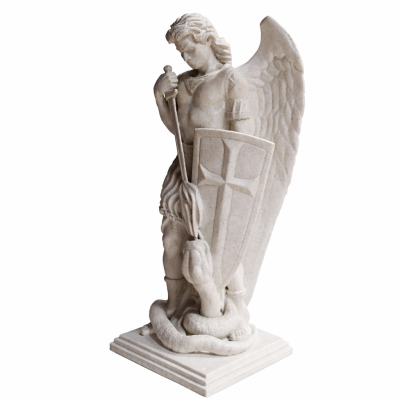 Arhanđel Mihael u bijelom mramoru