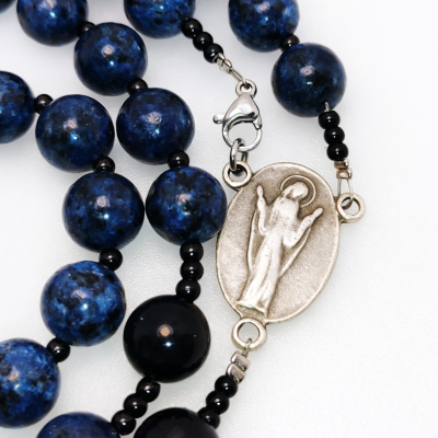 Velika krunica - Plavi Jaspis i Oniks