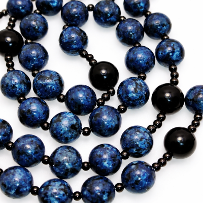 Velika krunica - Plavi Jaspis i Oniks detalj krunice