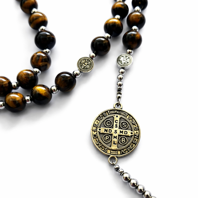 Krunica svetog Benedikta – Tigrovo oko 10 mm | Beatus