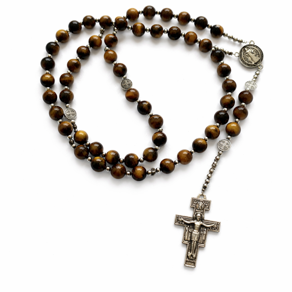 Krunica svetog Benedikta – Tigrovo oko 10 mm