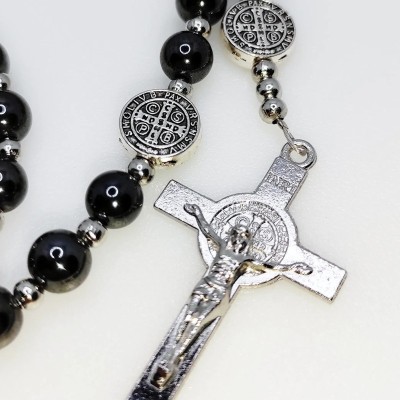 Krunica svetog Benedikta - Hematit 8