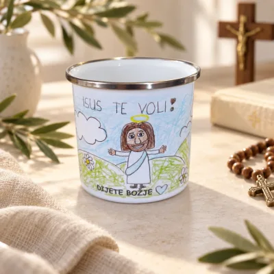 Personalizirani metalni lončić – „Isus te voli!”