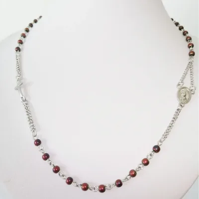 Ogrlica krunica „Rosary Gold” – hematit