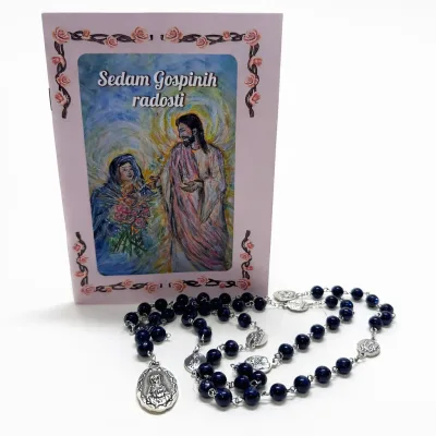 Krunica i knjiga Sedam Gospinih žalosti – plavi pješčani kamen