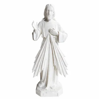 Kip Milosrdnog Isusa 3D PLA – bijela mramorne boja – veličine 15 cm do 35 cm