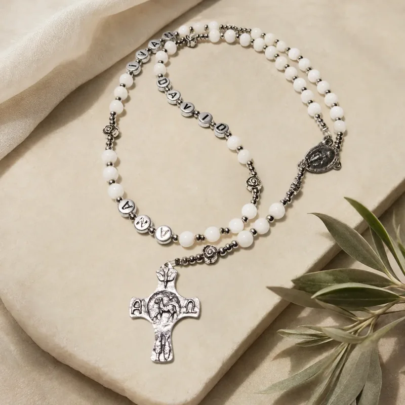 Personalizirana Gospina krunica – sedef