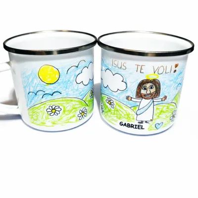 Personalizirani metalni lončić – Isus te voli