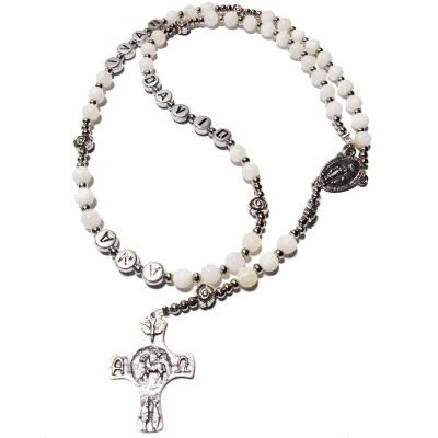 Personalizirana Gospina krunica – sedef