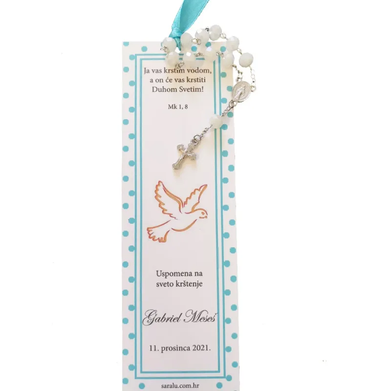 Bookmarker zahvalnica za krštenje – detalj citata